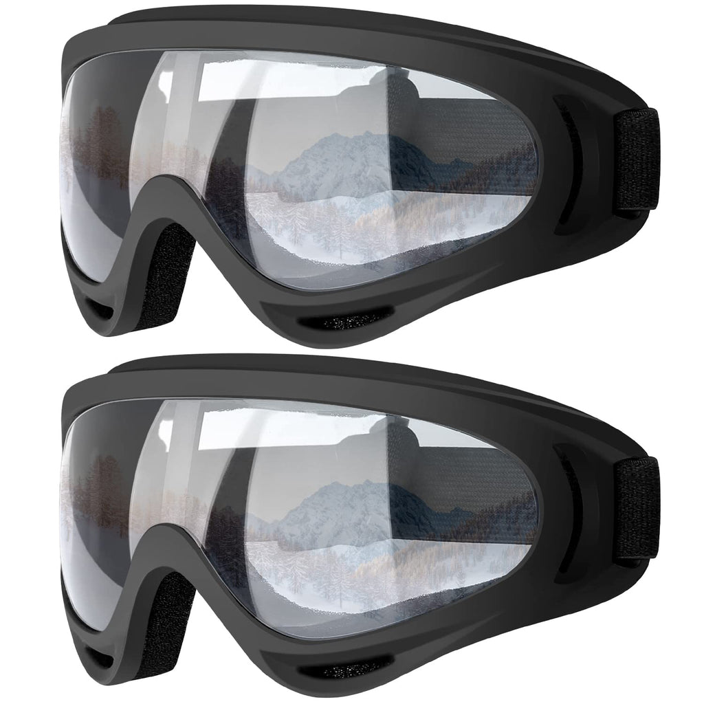 COOLOO Ski Goggles, 2 Pack Snow Goggles Snowboard Goggles for Men Women Kids - UV Protection Foam Anti-Scratch Dustproof