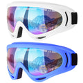 COOLOO Ski Goggles, 2 Pack Snow Goggles Snowboard Goggles for Men Women Kids - UV Protection Foam Anti-Scratch Dustproof
