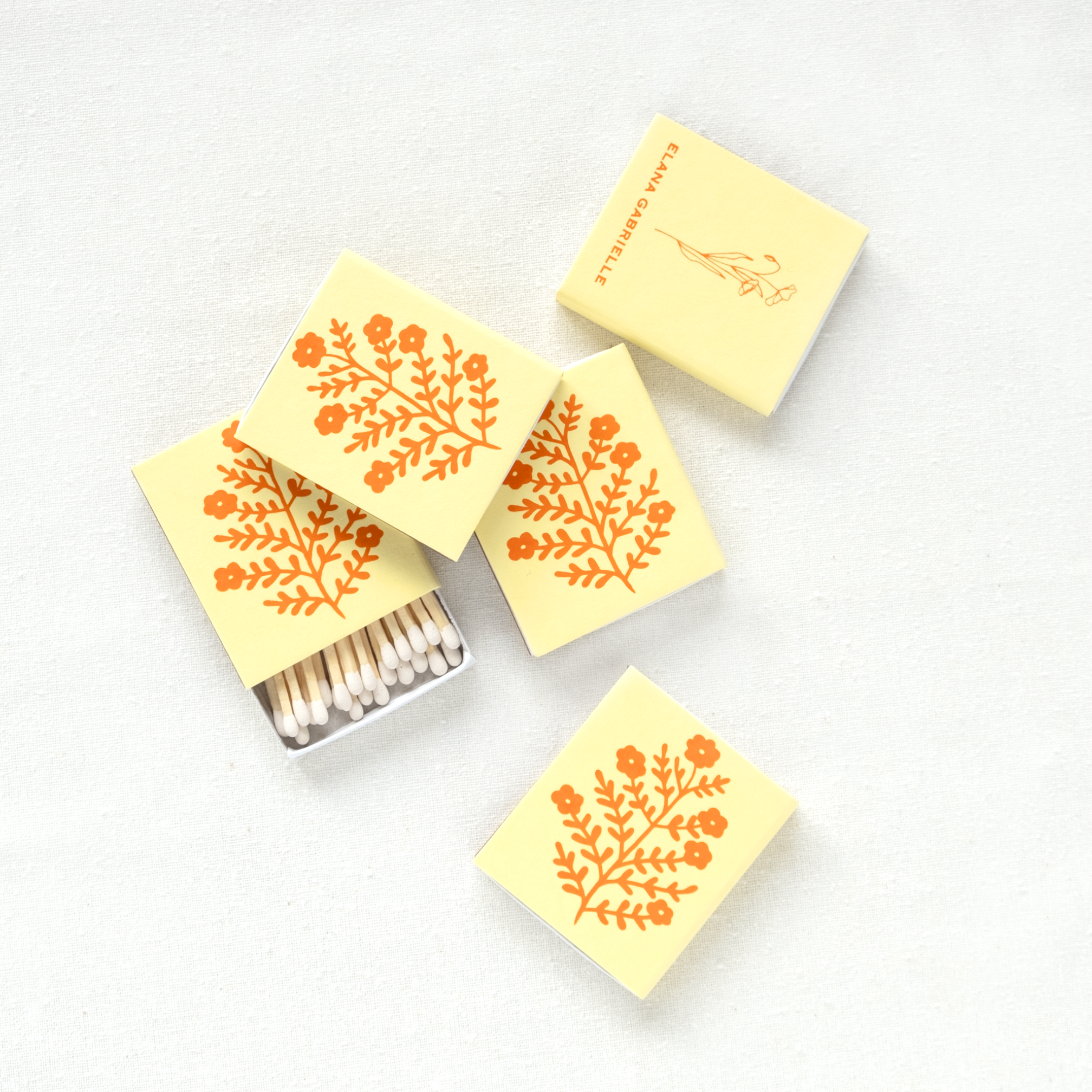 Floral Matchbox - Golden